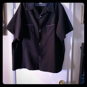 Casino wear camp shirt rockabilly martini buttons